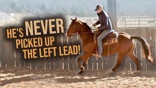 FASTEST way to get the CORRECT LEAD on a difficult horse