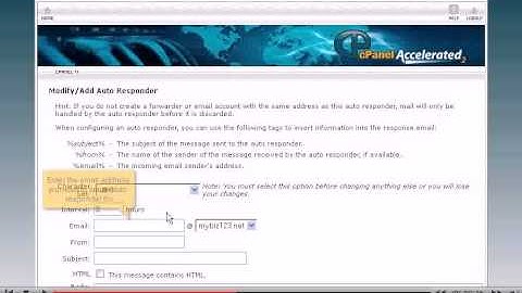 How to setup an auto-responder in cPanel