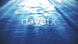DAVE FX - Light Blue Deep Sea Underwater with Sunlight Rays Background Backdrop