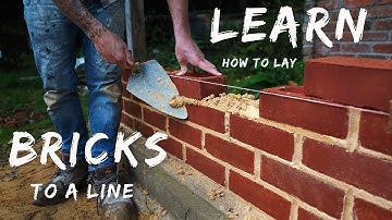 HOW TO LAY BRICKS TO A LINE [Bricklaying for beginners e.p7]