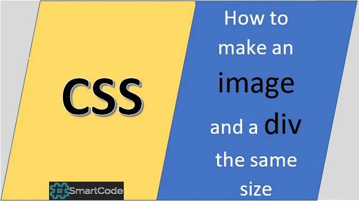 How to make an image and a div the same size | CSS tips and tricks | #SmartCode