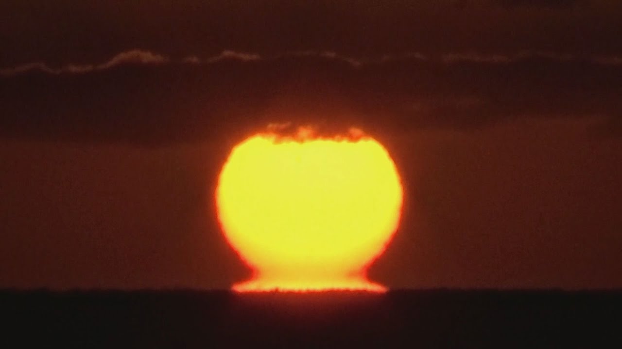 きょう立冬 長崎県五島沖で「だるま太陽」今季一番の冷え込み - YouTube