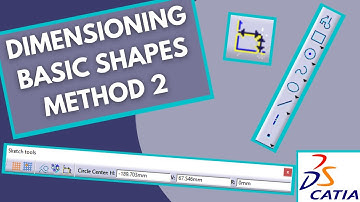 These Two Methods Are The Easiest for Dimensioning Sketches in CATIA V5 Sketcher! - Tutorial 4