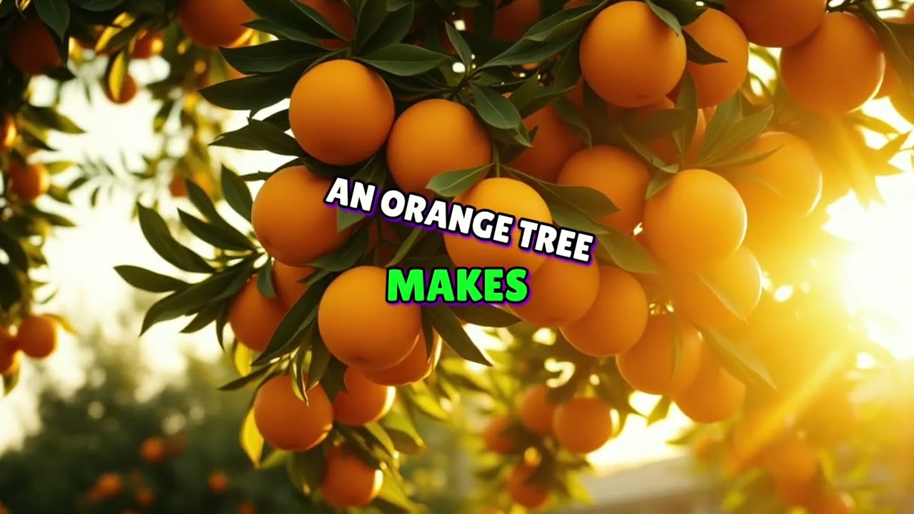 Effortless Creation: Apple Trees, Oranges, and Honey Buns #shorts