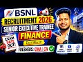 BSNL Senior Executive Trainee Finance Exam Date Out 2026 | Fresher CMA, CA PSU/Govt Job 2026