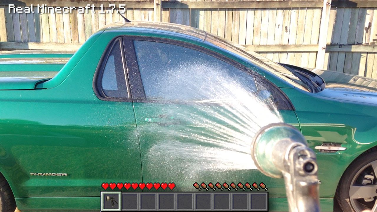 Real Life Minecraft HOW TO WASH A CAR YouTube
