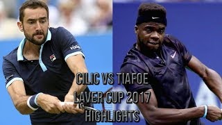 Marin Cilic Vs Frances Tiafoe - Laver Cup 2017 (Highlights HD)