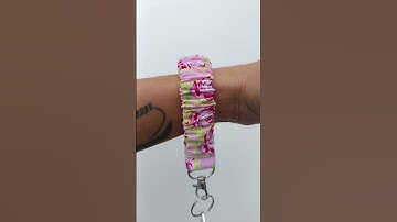 Scrunchie Wristlet Keychains #keychain #scrunchies #handmade #fyp #shortvideo #pink