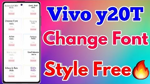 How To Change Font Style in Vivo Y20T | How To Download Font Style in Vivo Y20T