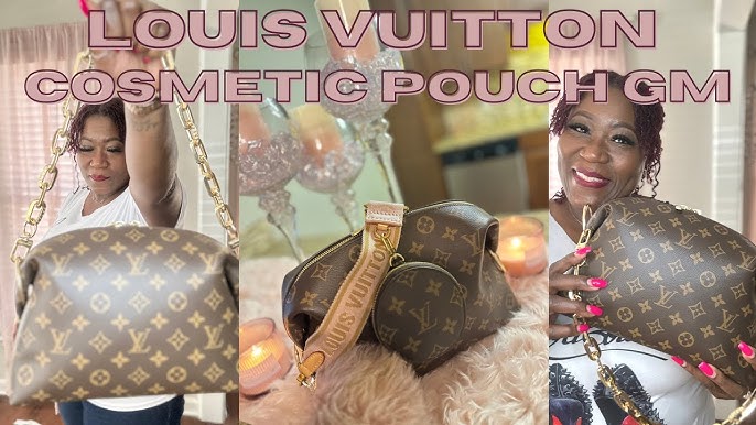 NEW LOUIS VUITTON COSMETIC POUCH GM 2023 RELEASE, CONVERTED INTO A SHOULDER  BAG