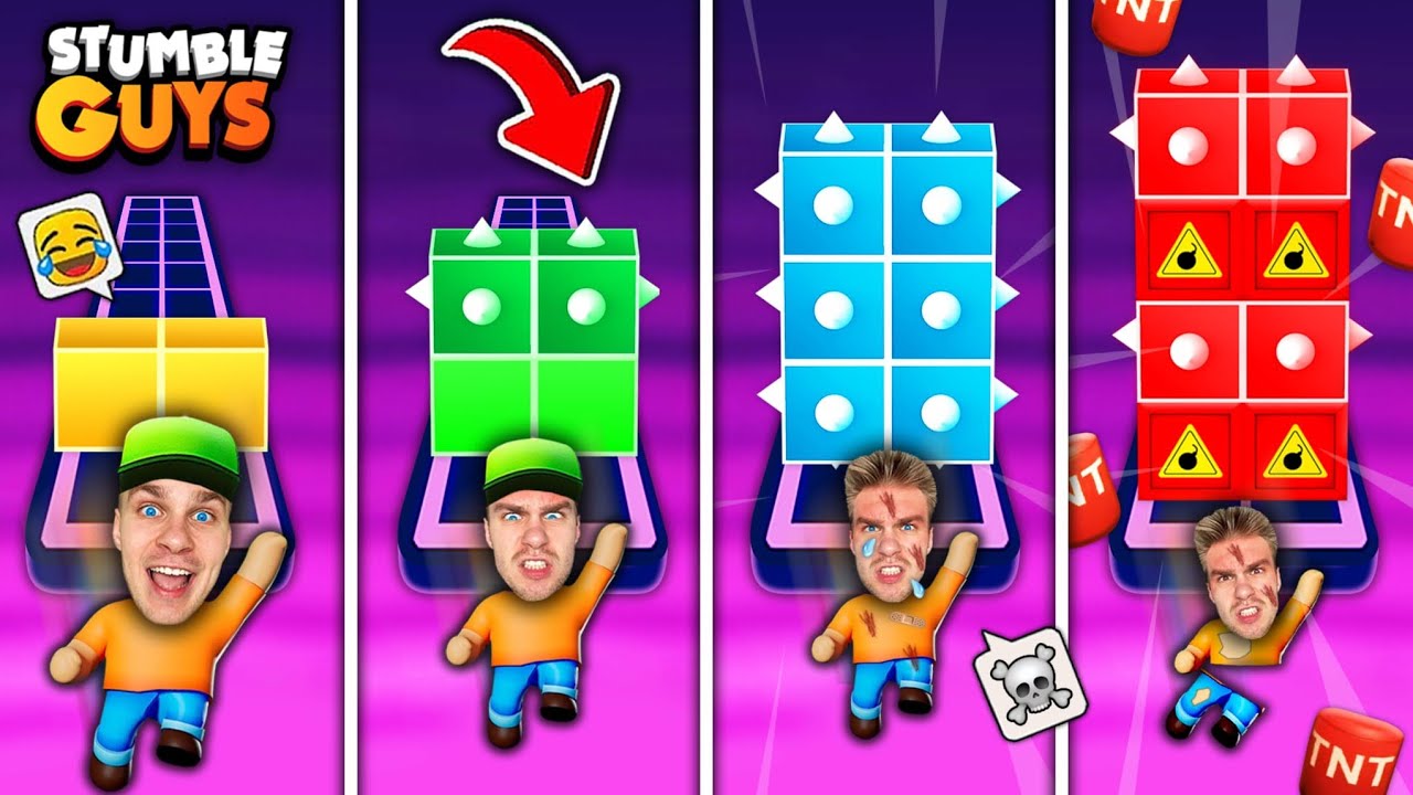 NIE MOŻEMY PRZECHODZIĆ ŚCIAN w SWOIM KOLORZE na BLOCK DASH ❌ (CHALLENGE) w Stumble Guys! 😱