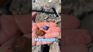 Lovely blue &amp; white marble found. And more. A mudlarking adventure #mudlarking #shorts