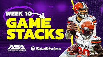NFL DFS GPP STACKS DRAFTKINGS WEEK 10: ADVANCED SPORTS ANALYTICS - ROTOGRINDERS