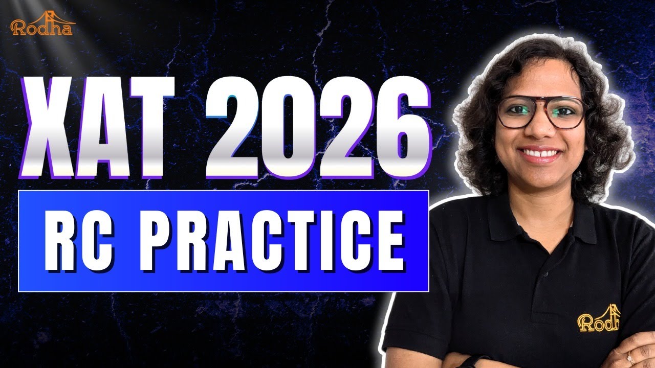 XAT 2026 RC Practice Session | Reading Comprehension | Nikita Ma’am