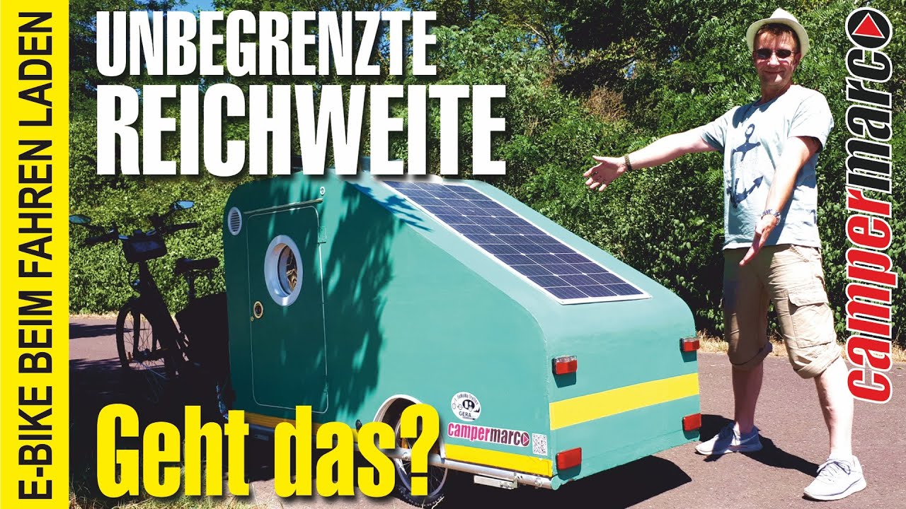 E-Bike beim fahren mit Solar vom Fahrradcamper laden - geht das? [ohne viel Technik] | campermarco