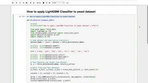 How to apply LightGBM Classifier to yeast dataset