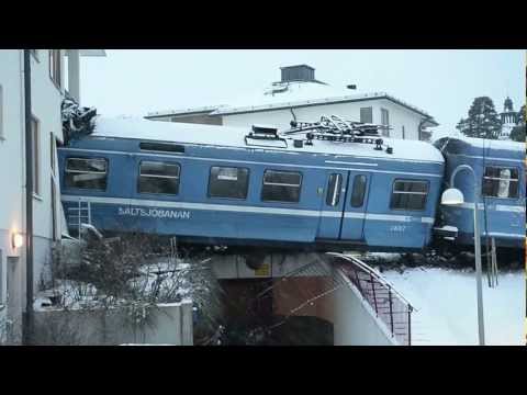 Swedish woman steals train, drives it into building