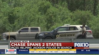 Manhunt near state line
