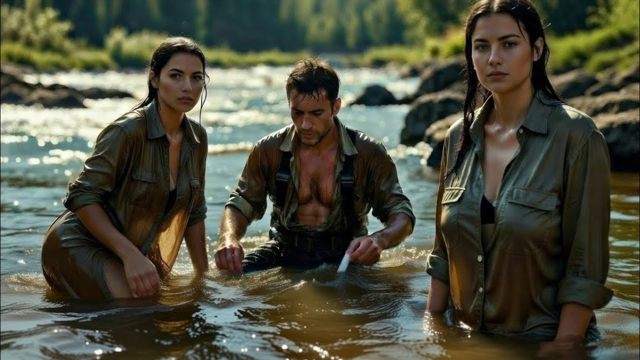 ГРЕЛИСЬ ВМЕСТЕ ВТРОЁМ В ВАГОНЧИКЕ ПОСЛЕ РАБОТЫ В ХОЛОДНОЙ ВОДЕ НА РЕКЕ НА ГИДРОСТАНЦИИ.