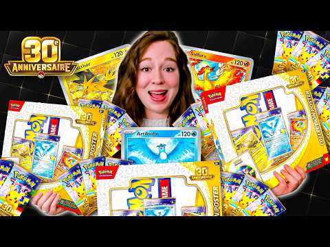 UNBELIEVABLE! POKÉMON 30TH ANNIVERSARY LEGENDARY BIRD POSTER COLLECTION BOX OPENING!