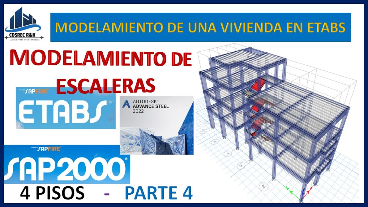 MODELAMIENTO DE ESCALERAS de una Vivienda en ETABS | Parte 4