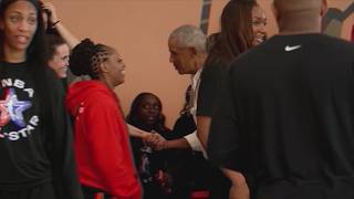 Caitlin Clark meets Barack Obama ahead of WNBA All-Star Game