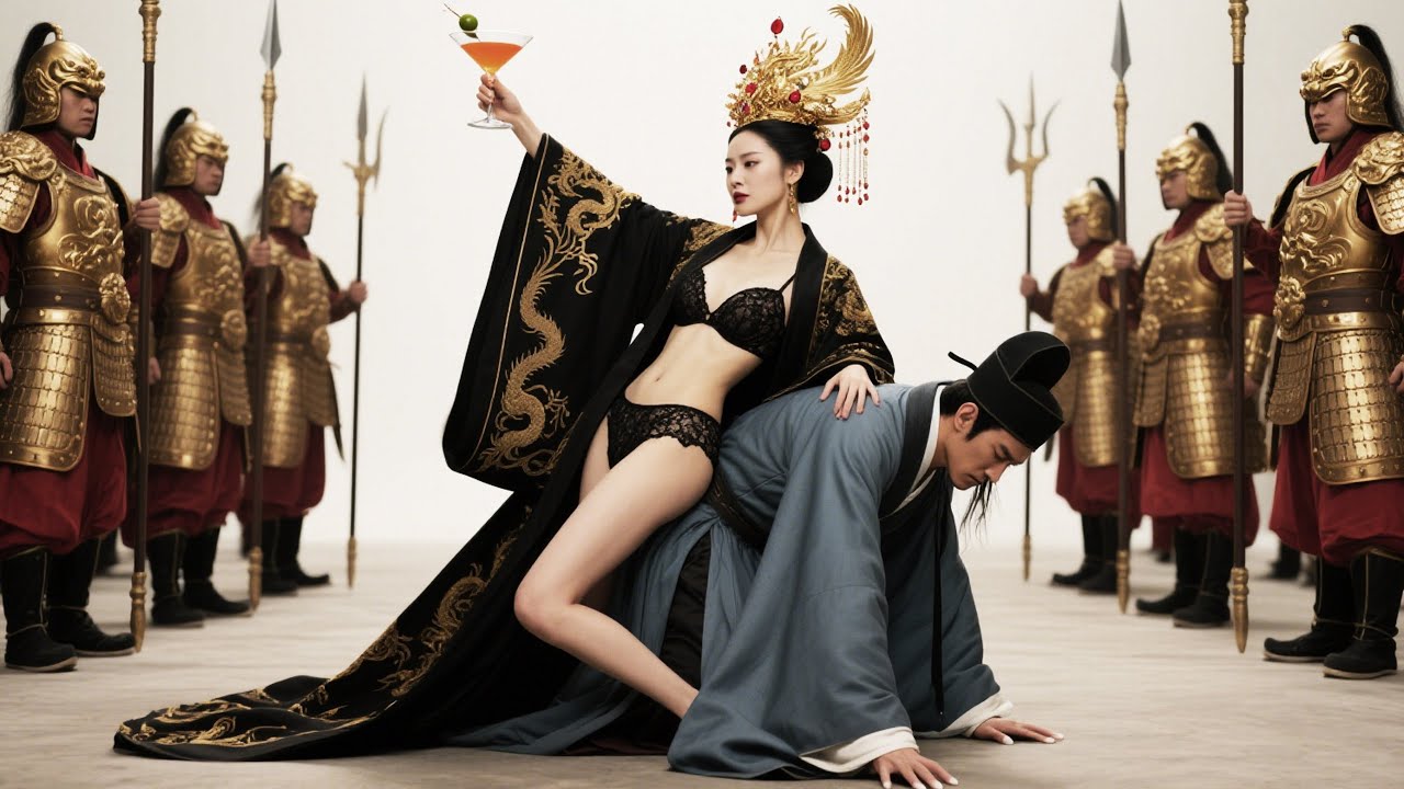 Viajero finge ser eunuco, la reina lo descubre y lo obliga a casarse con ella.