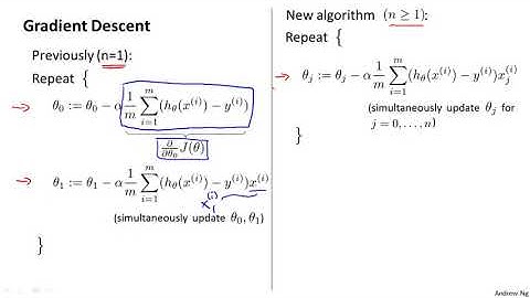 Gradient Descent for Multiple Variables   Stanford University   Coursera