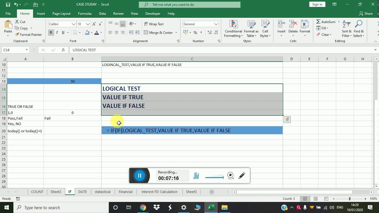 How to use IF function in excel in English by BNK/ This excel for ...