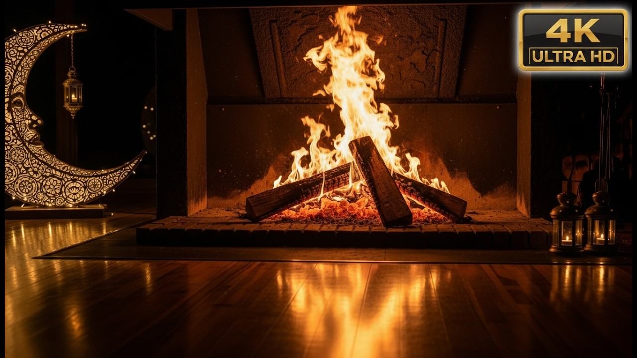 🔥🎹 Ramadan 2026 ASMR Fireplace with Soft Piano for Deep Relaxation
