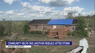 Maury County community members help one another rebuild after storm