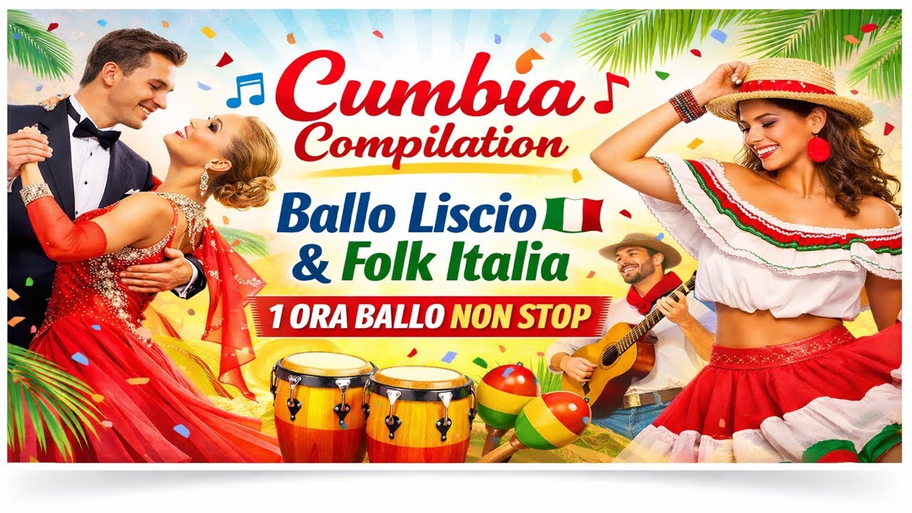Cumbia Compilation 🎶 Ballo Liscio & Folk Italia | 1 Ora Ballo Non Stop