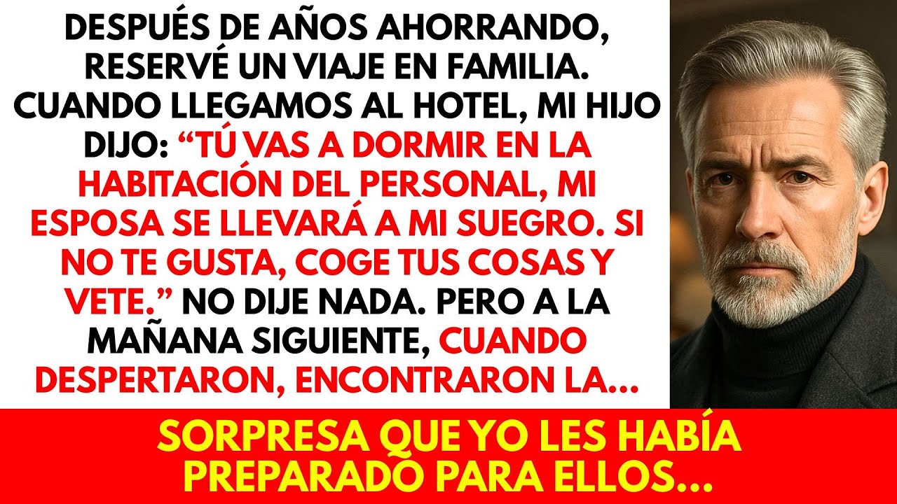 Mi Hijo me humilló en un viaje familiar; a la mañana siguiente encontró la sorpresa que preparé