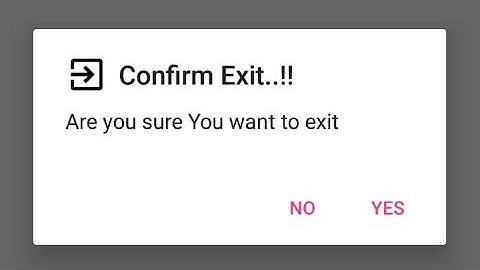 Exit app with dialog box Android Studio