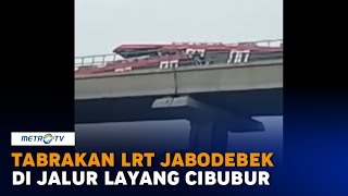 Dua LRT Jabodebek Tabrakan di Jalur Layang Cibubur Dua LRT Jabodebek Tabrakan di Jalur Layang Cibubur