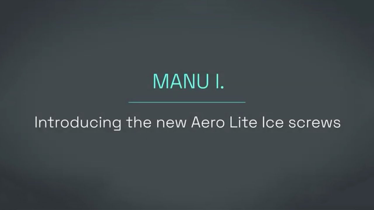 BLUE ICE - Introducing the AEROLITE ice screws