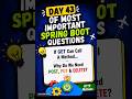 Spring Boot Interview Question 🤯 Why Can't We Use GET For Everything?#springboot #coding #shorts