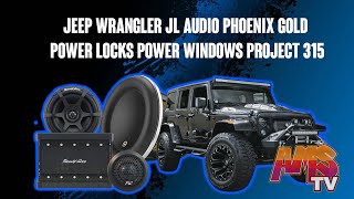 Car stereo installation on this Jeep Wrangler with Phoenix Gold in Los Angeles