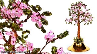 Дерево из бисера "Нежность". Мастер-класс для новичков. Как сплести веточку Дерево из бисера "Нежность". Мастер-класс для новичков. Как сплести веточку