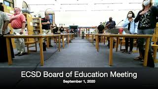 ECSD Board of Education Meeting 9/1/20