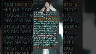 Suga Saw His Parents in the Crowd And Collapsed on Stage in Tears  #kpophistory #kpop #untoldstories