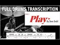 "PLAY" by Dave Grohl DRUMS TRANSCRIPTION