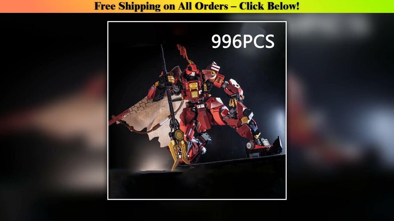 996pcs Ninja Series The Flame Knight Mecha for Kids & Adults Ideal Birthday Or Christmas Gift