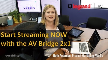 VADDIO Setting up your AV Bridge 2x1 for Streaming