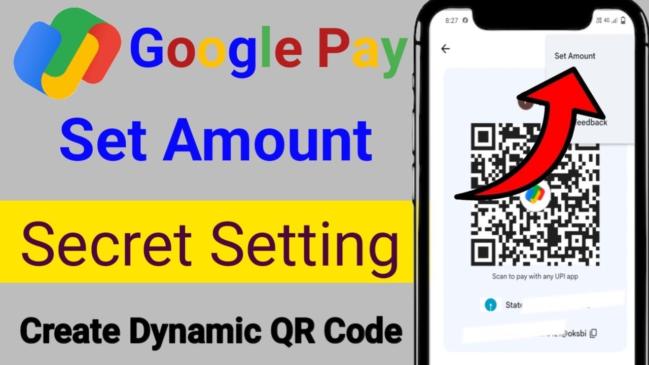 Google Pay QR Code से Payment का Amount Fix करें!GPay Tips | How to Set ...