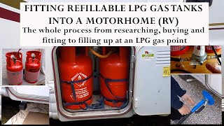 Refillable LPG tanks for Mororhome (RV) buying, fitting and filling.