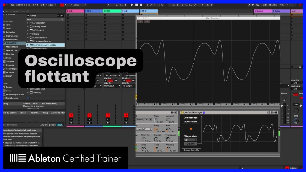Live 12 : Oscilloscope Flottant pour Analyse Audio (M4L)