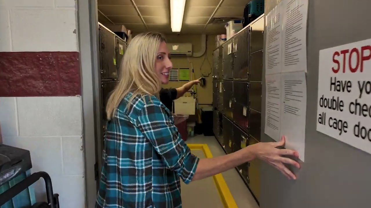 Commissioner Laura Lindsey at the Cabarrus County Animal Shelter-September 2025