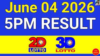 5pm Lotto Result Today June 04 2025  Swertres Ez2 3dlotto
