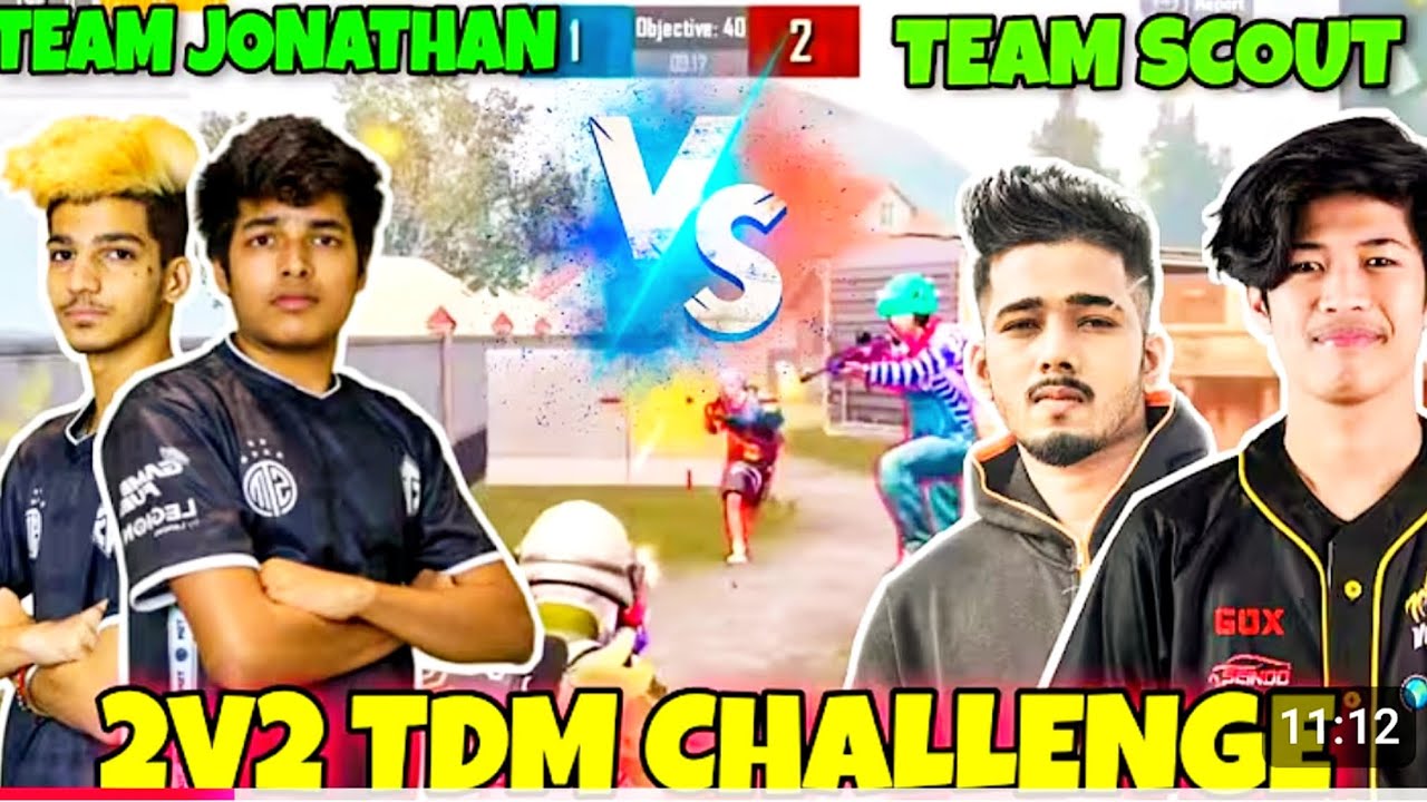 Jonathan vs Scout 2v2 TDM Challenge BGMI🔥#jonathangaming #scoutop # ...